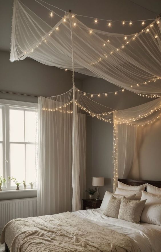 フェアリーライトやライトを使った部屋のおしゃれな飾り方実例は？