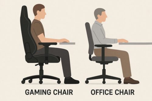 座り心地で比較｜ゲーミングチェアとオフィスチェアどっちが疲れにくい？