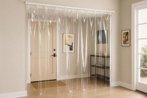 100均でできる玄関カーテン防寒アイデア【実践しやすい方法】